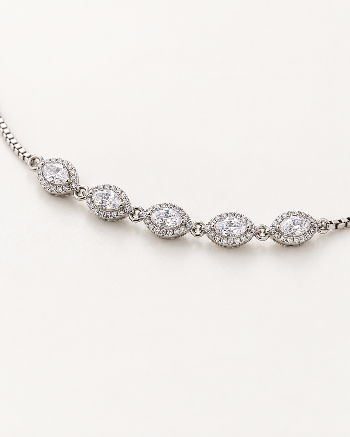 Marquise Trail Bracelet — construction detail