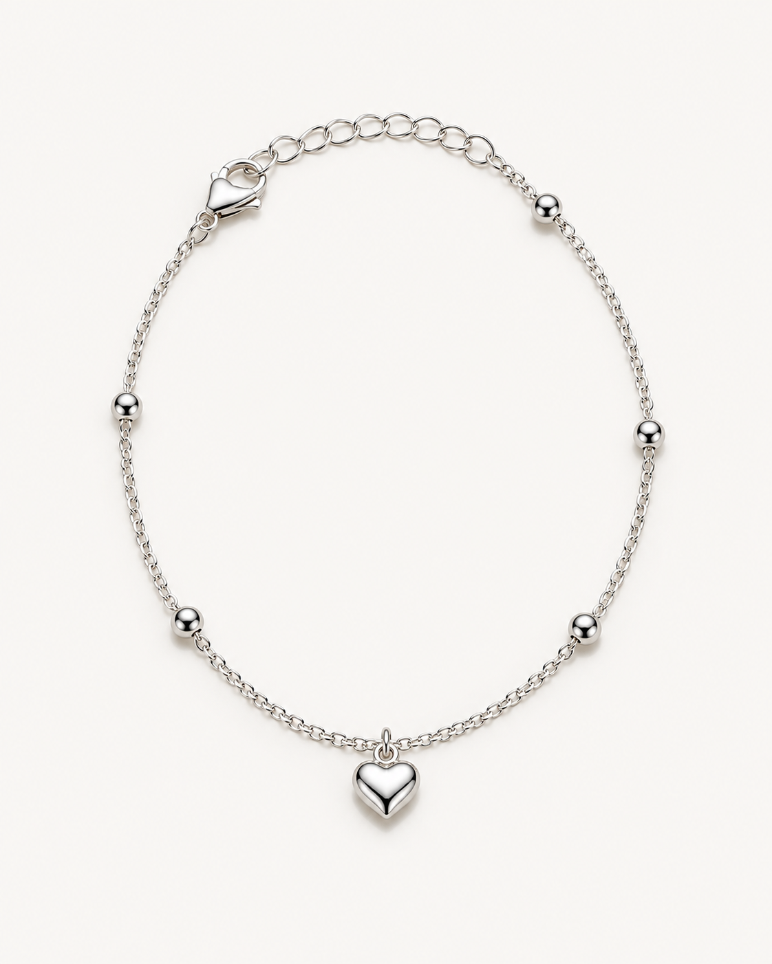 Puffed Heart Bracelet — complete product view