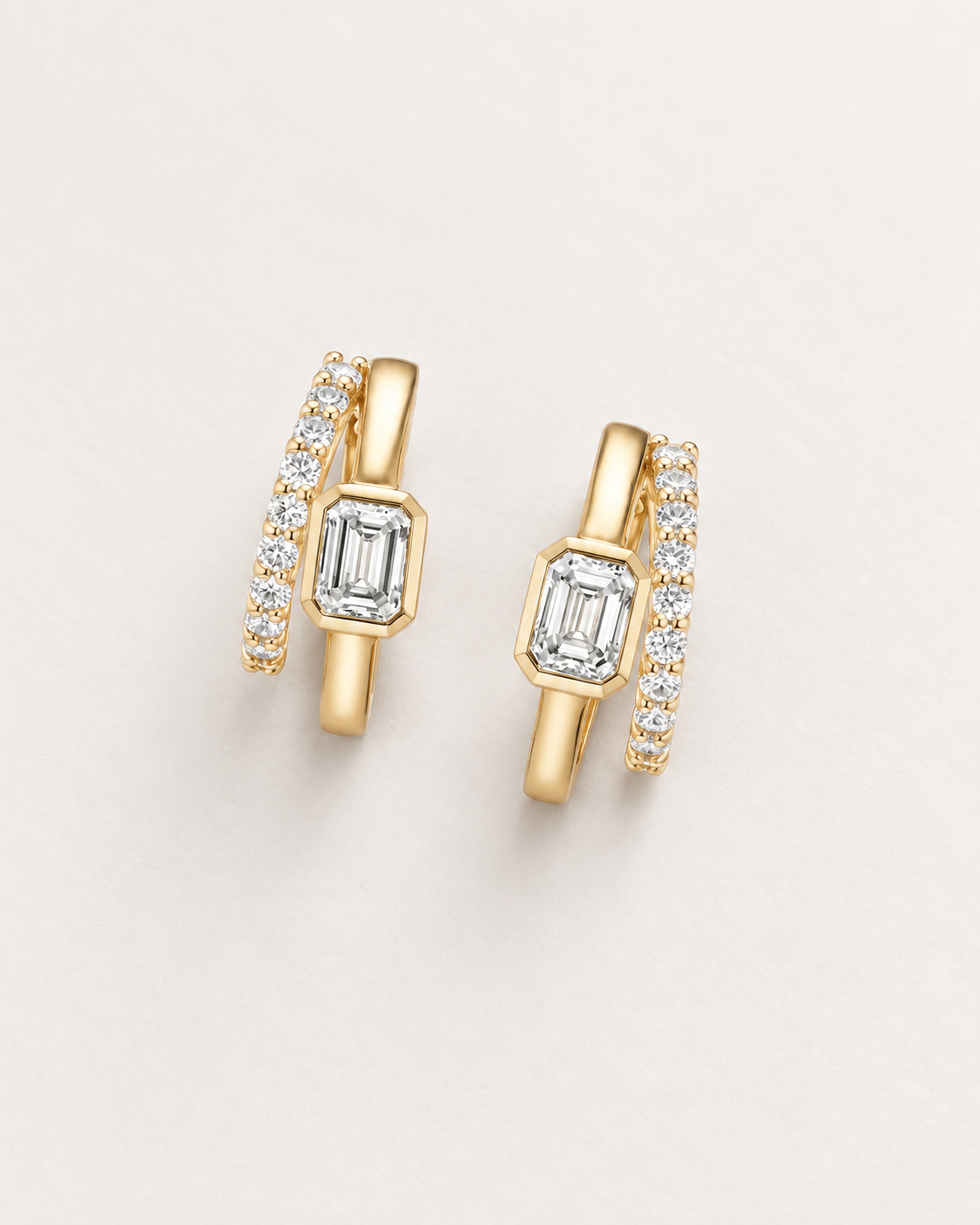 Baguette Bar Hoops — complete product view