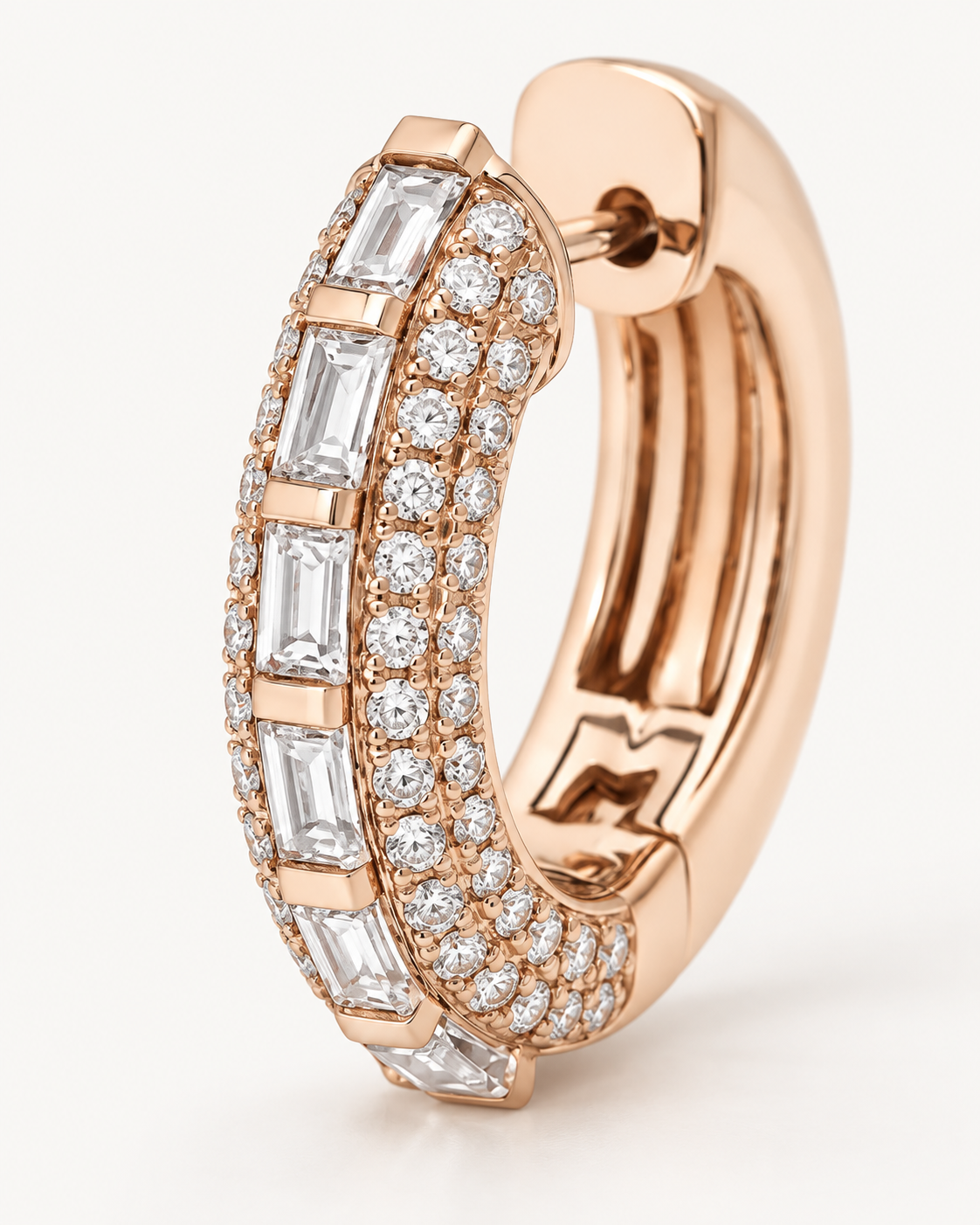 Baguette Row Hoops — construction detail