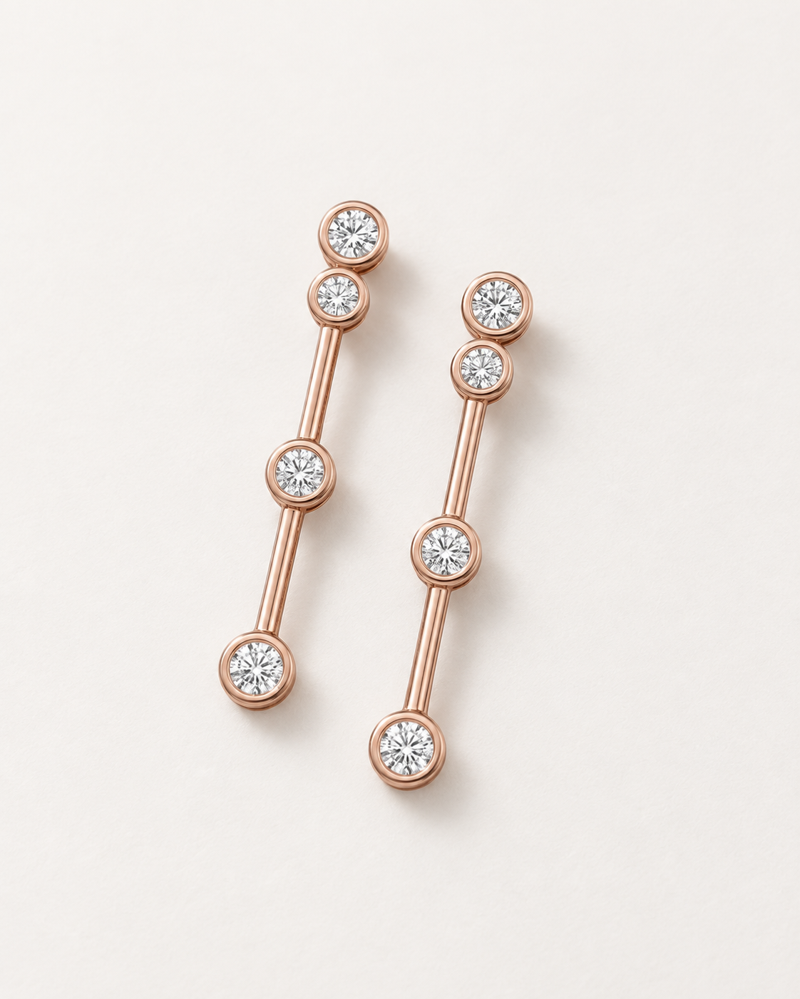 Bezel Bar Drop Earrings — complete product view