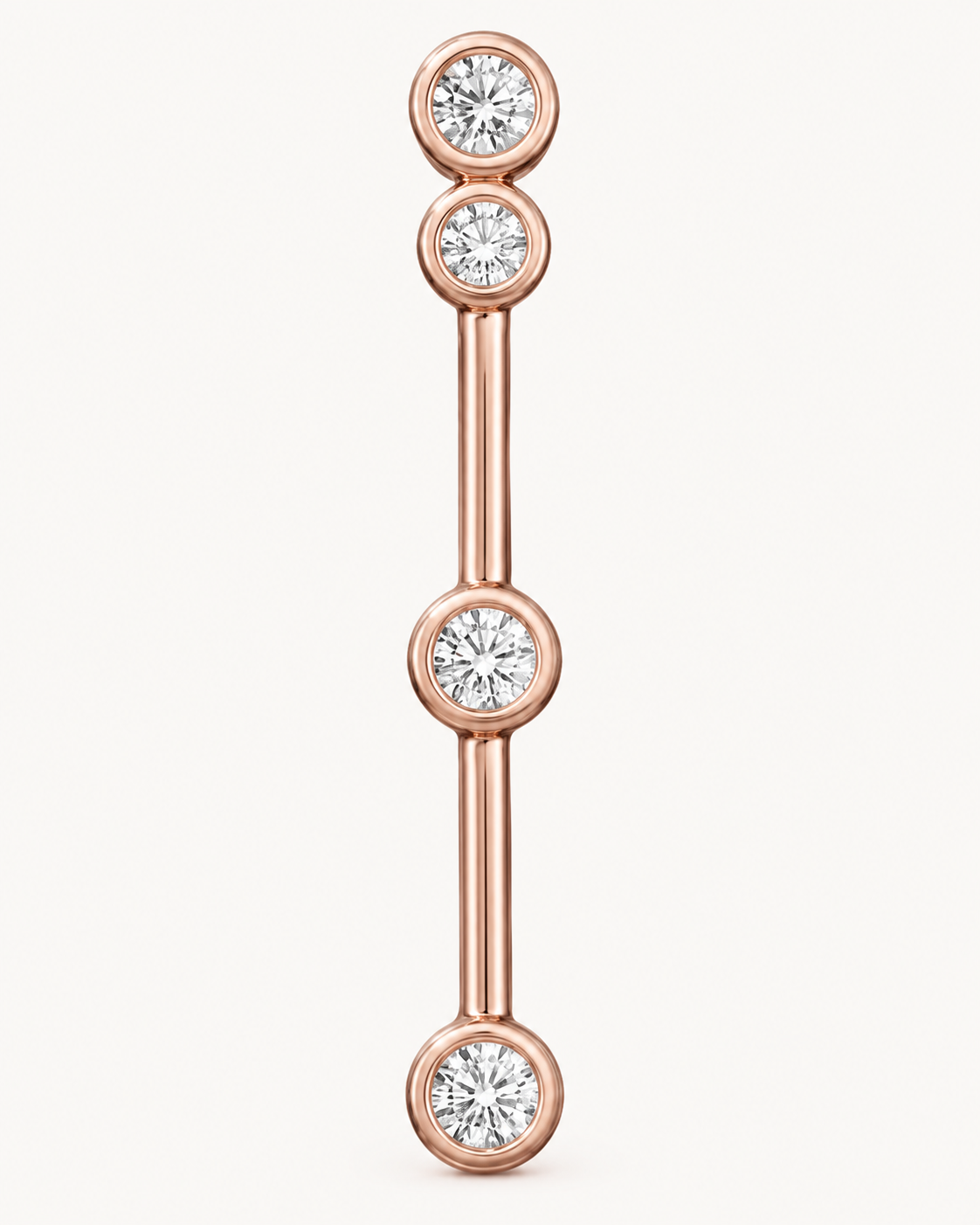 Bezel Bar Drop Earrings — construction detail