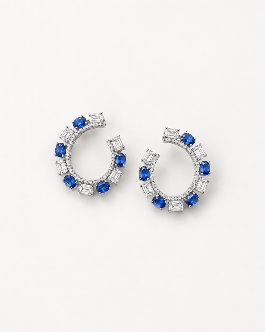 Blue Open Hoops — complete product view