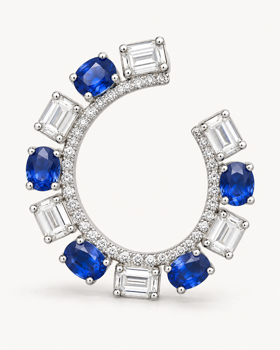 Blue Open Hoops — construction detail