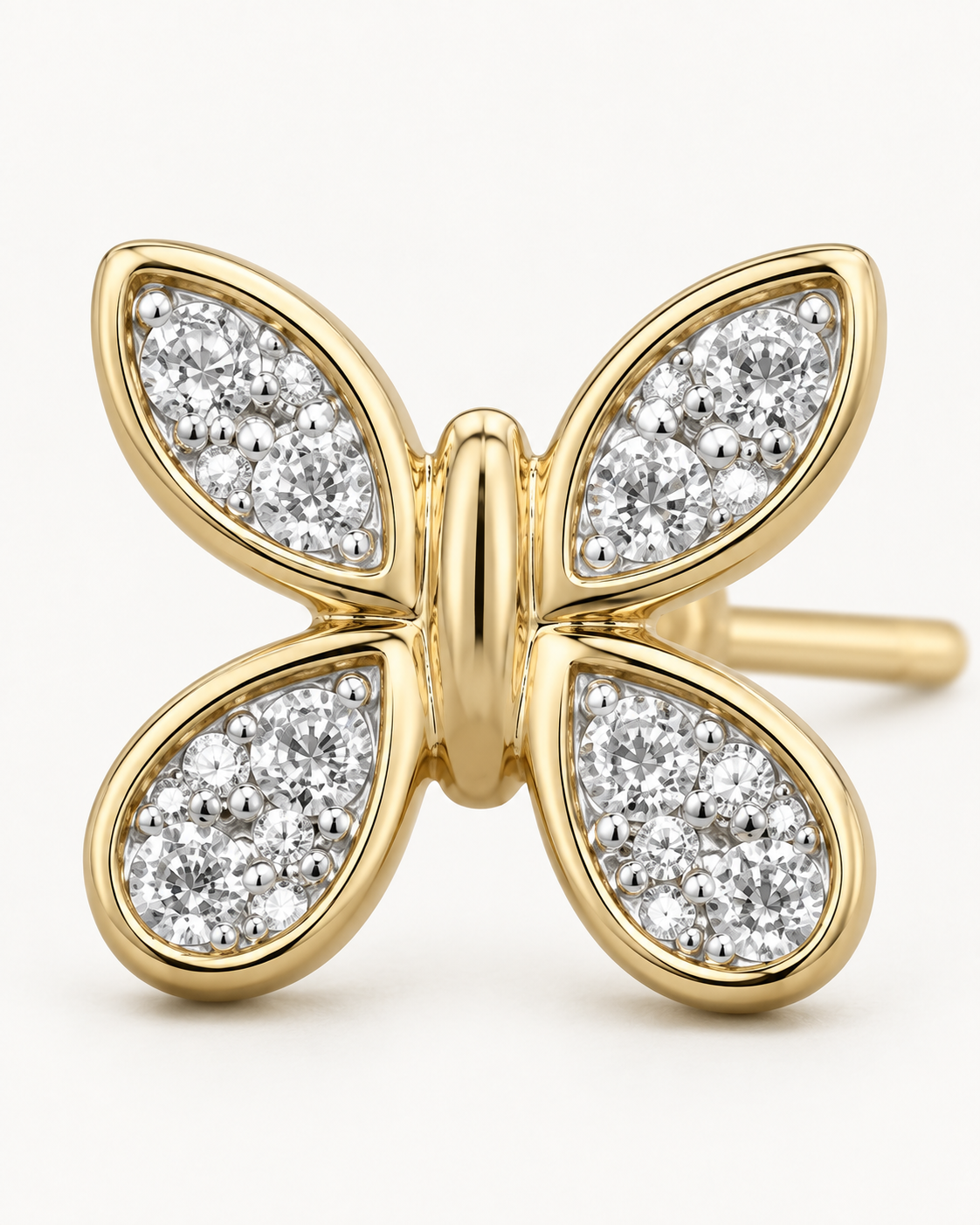 Butterfly Outline Studs — construction detail