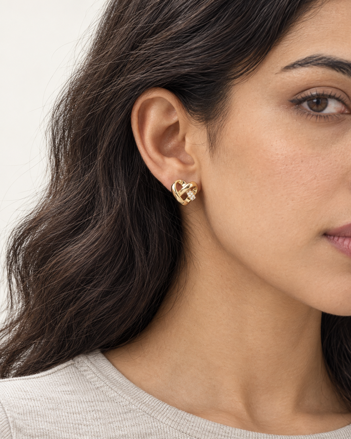 Crossing Loop Studs — worn close view