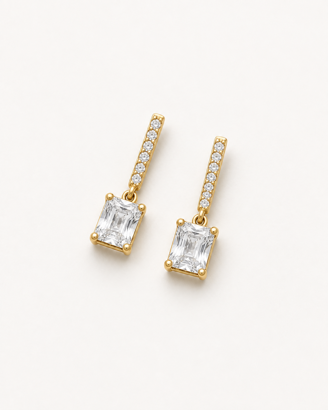 Linear Square Drop Earrings — complete product view