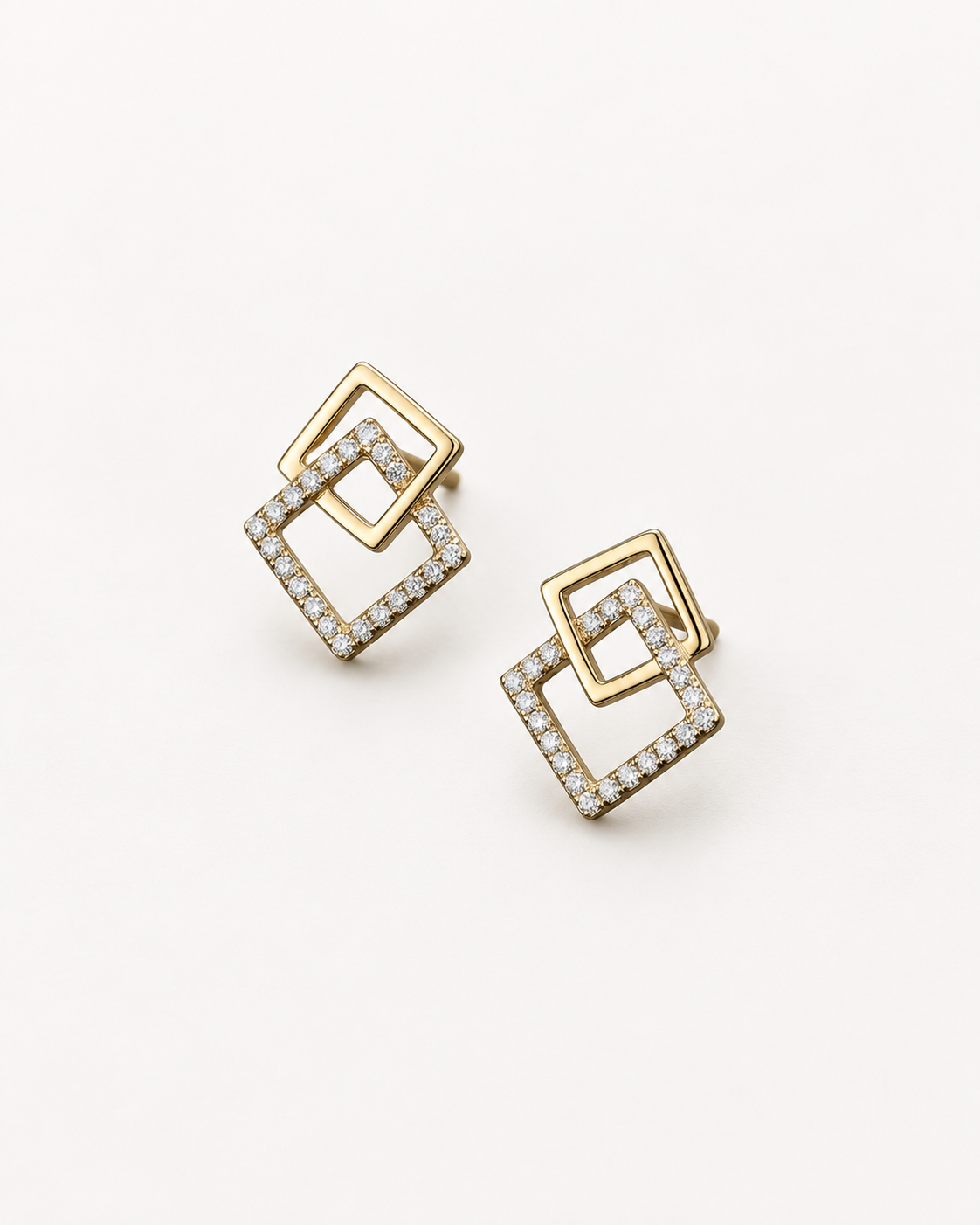 Linked Square Studs — complete product view