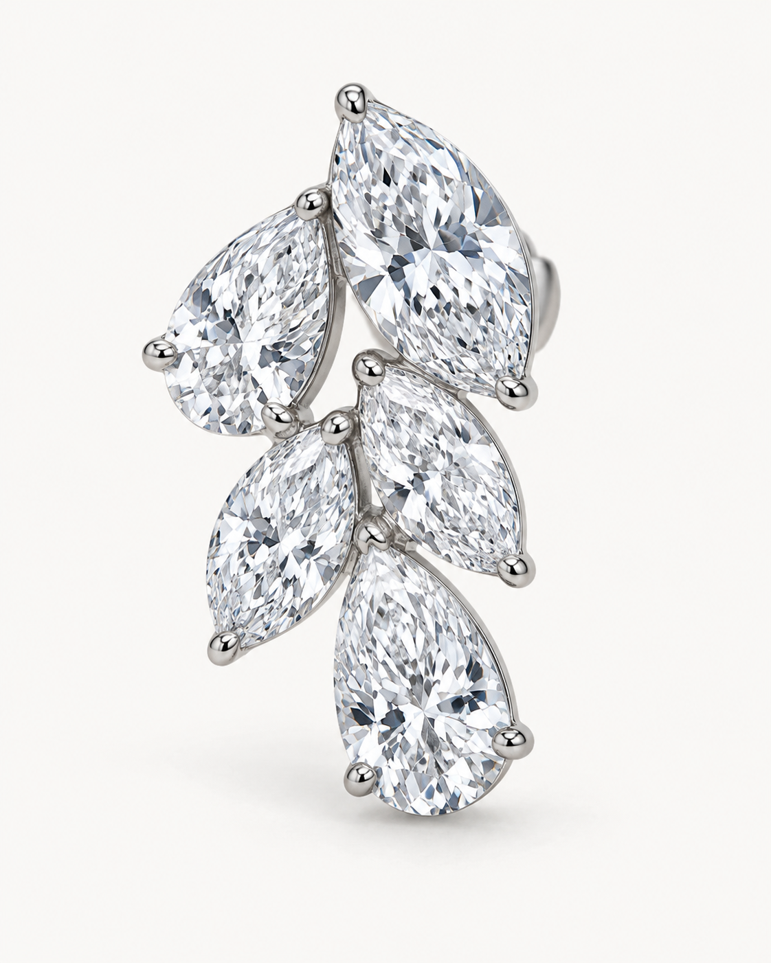 Marquise Cascade Studs — construction detail