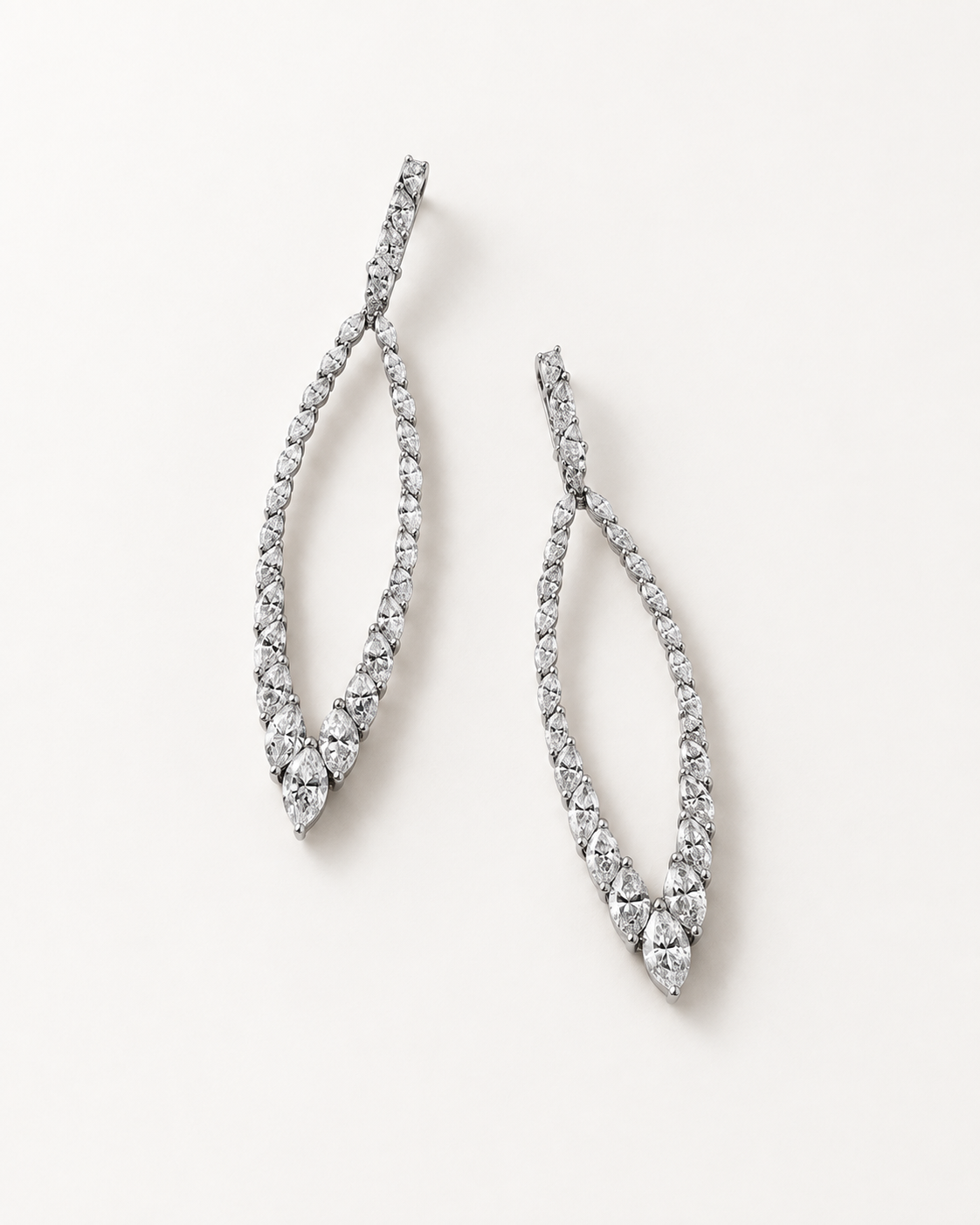 Marquise Loop Drop Earrings — complete product view
