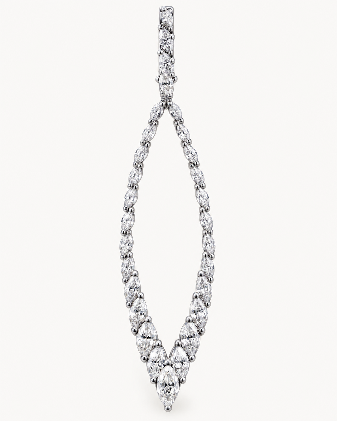 Marquise Loop Drop Earrings — construction detail