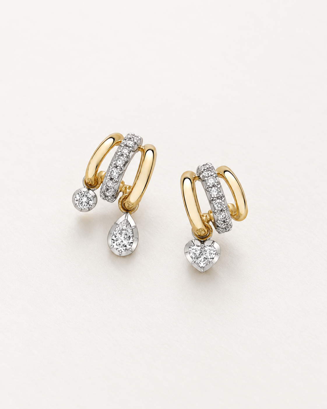 Mixed Charm Hoops — complete product view