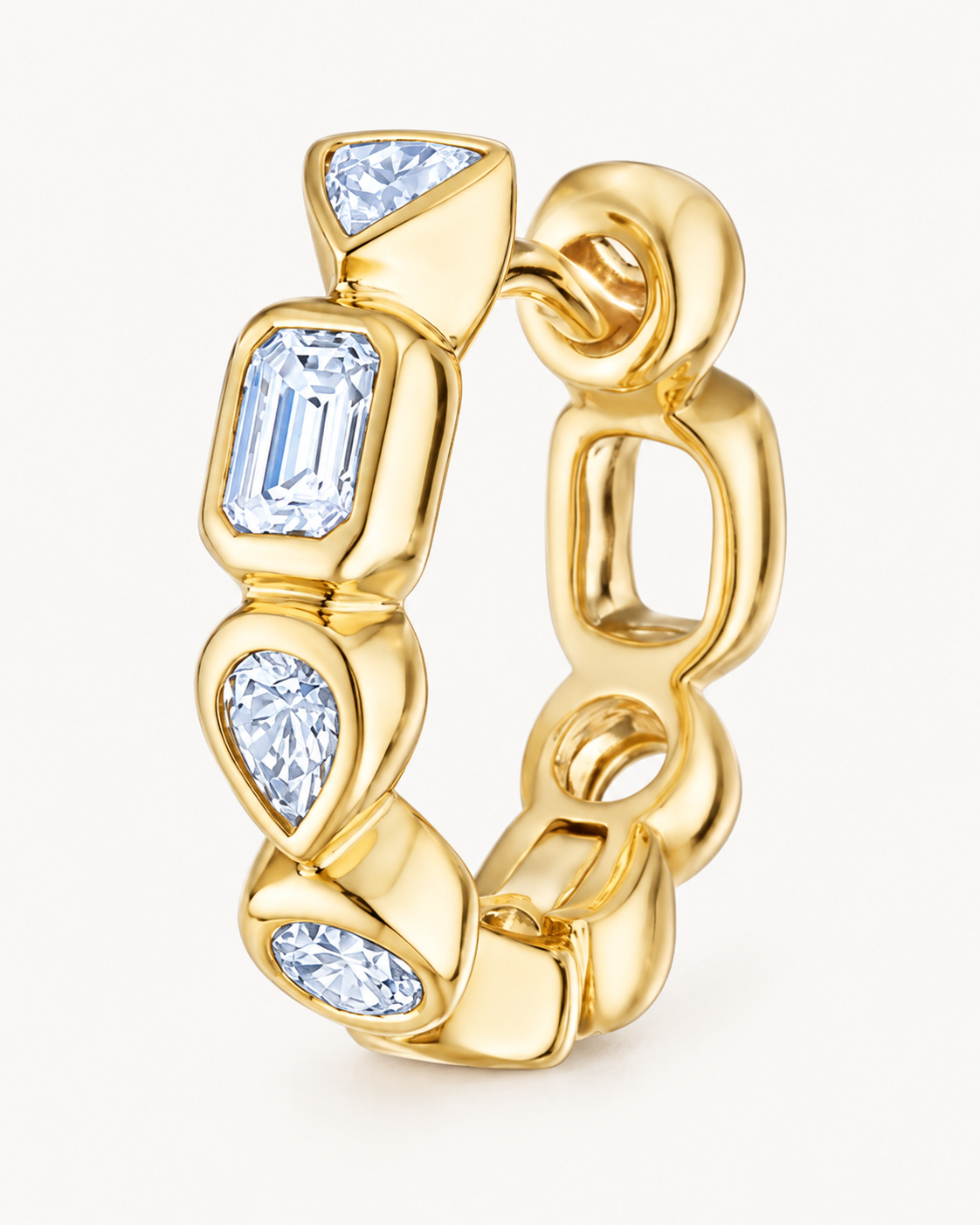 Mixed-Cut Link Hoops — construction detail