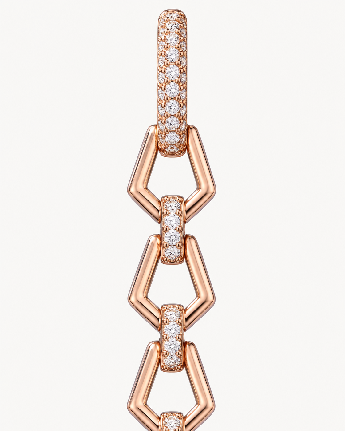 Open Link Drop Earrings — construction detail