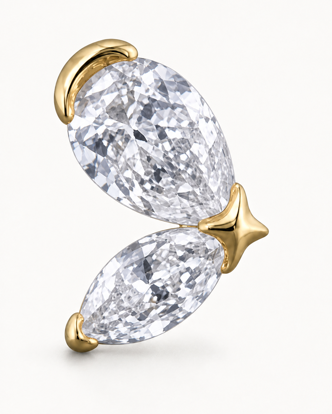 Pear Wing Studs — construction detail