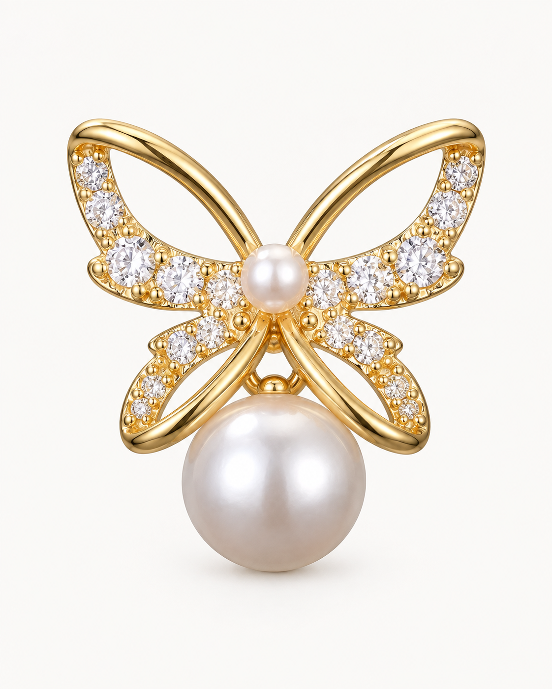 Pearl Butterfly Studs — construction detail