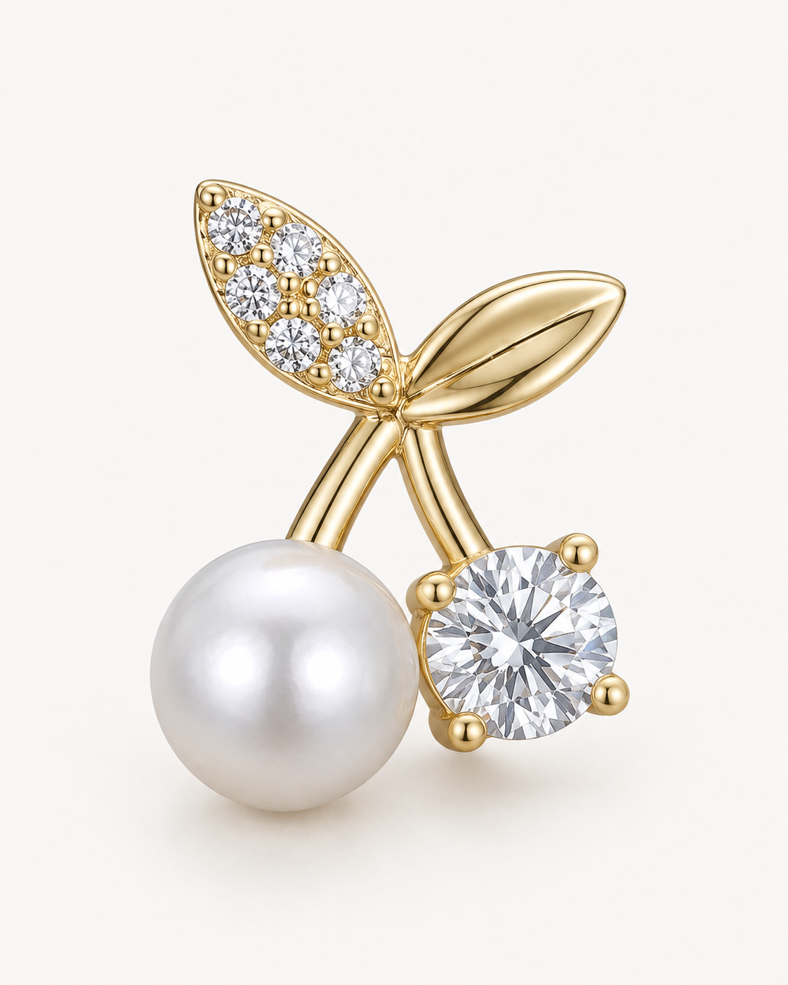 Pearl Cherry Studs — construction detail