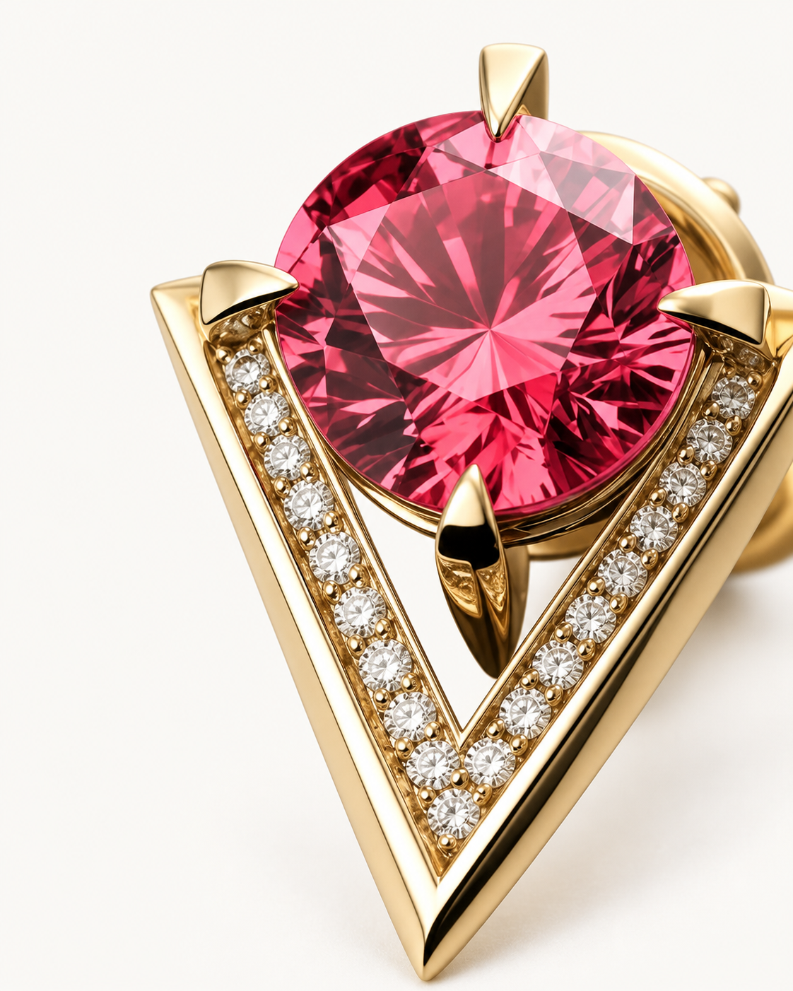 Pink Chevron Studs — construction detail