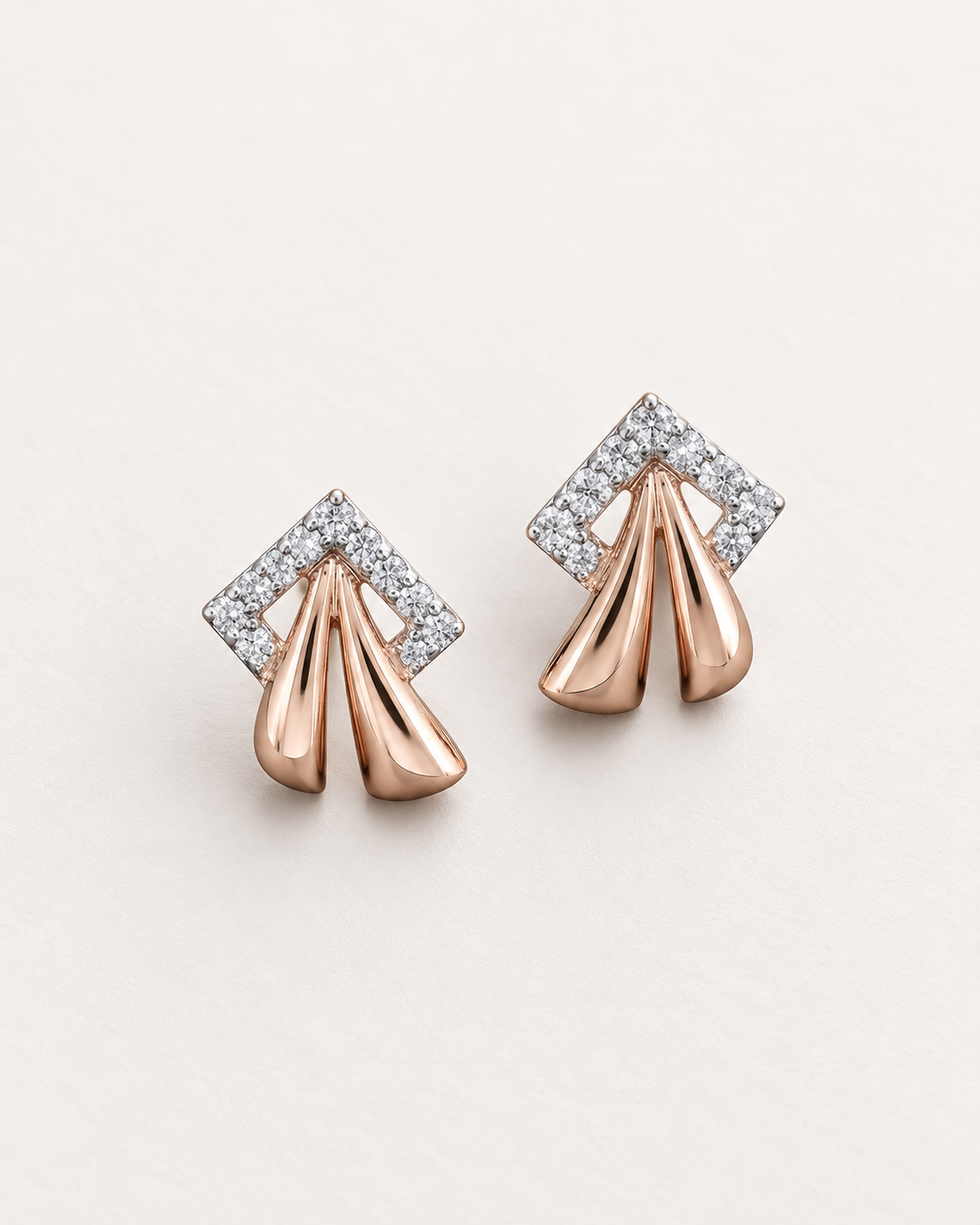 Pleated Kite Studs — complete product view