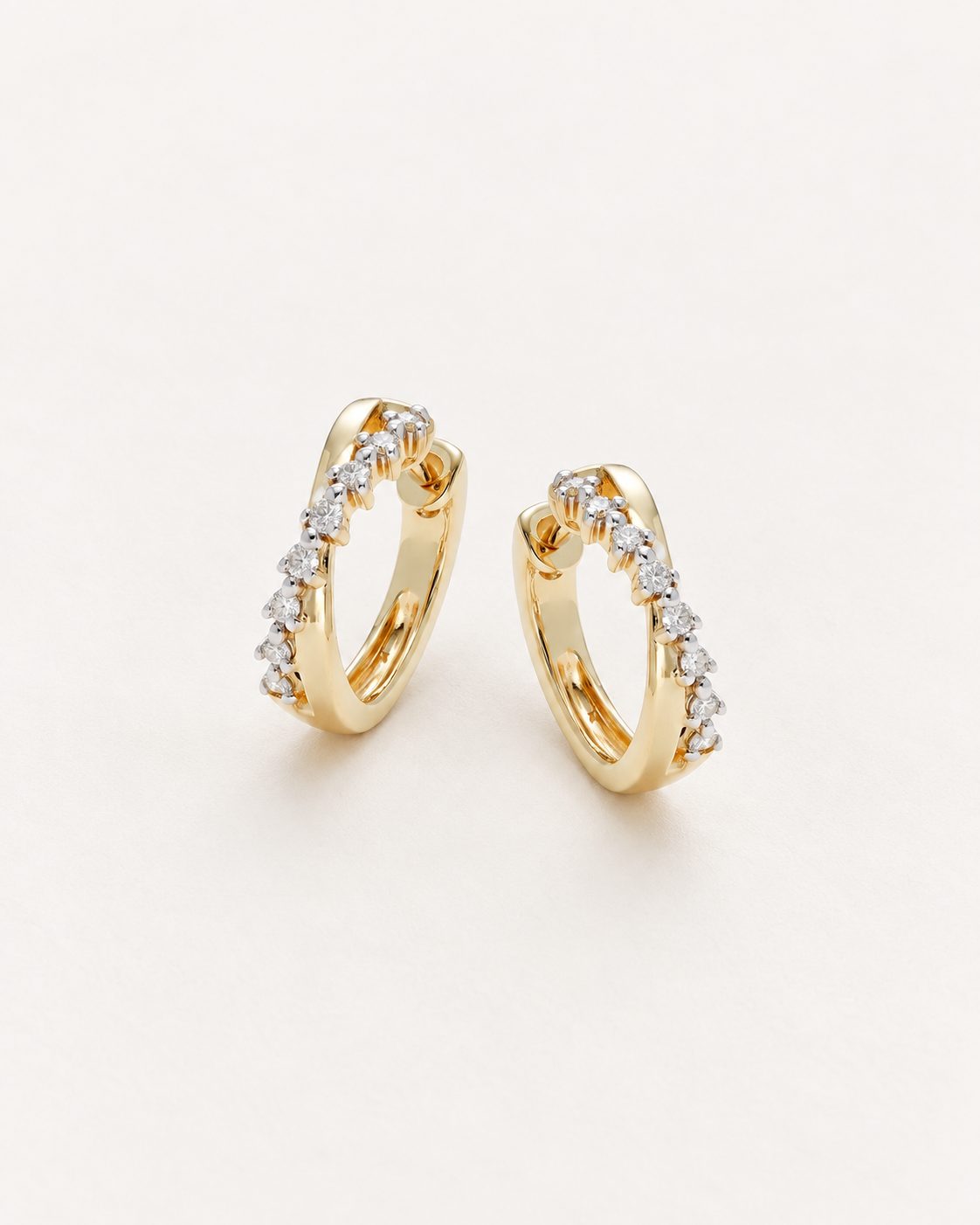 Scalloped Pavé Hoops — complete product view