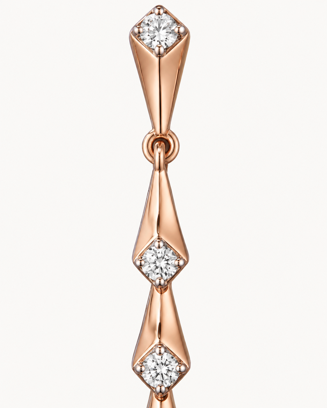 Tapered Drop Earrings — construction detail