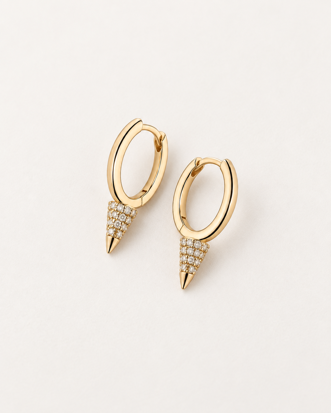 Tapered Spike Hoops — complete product view