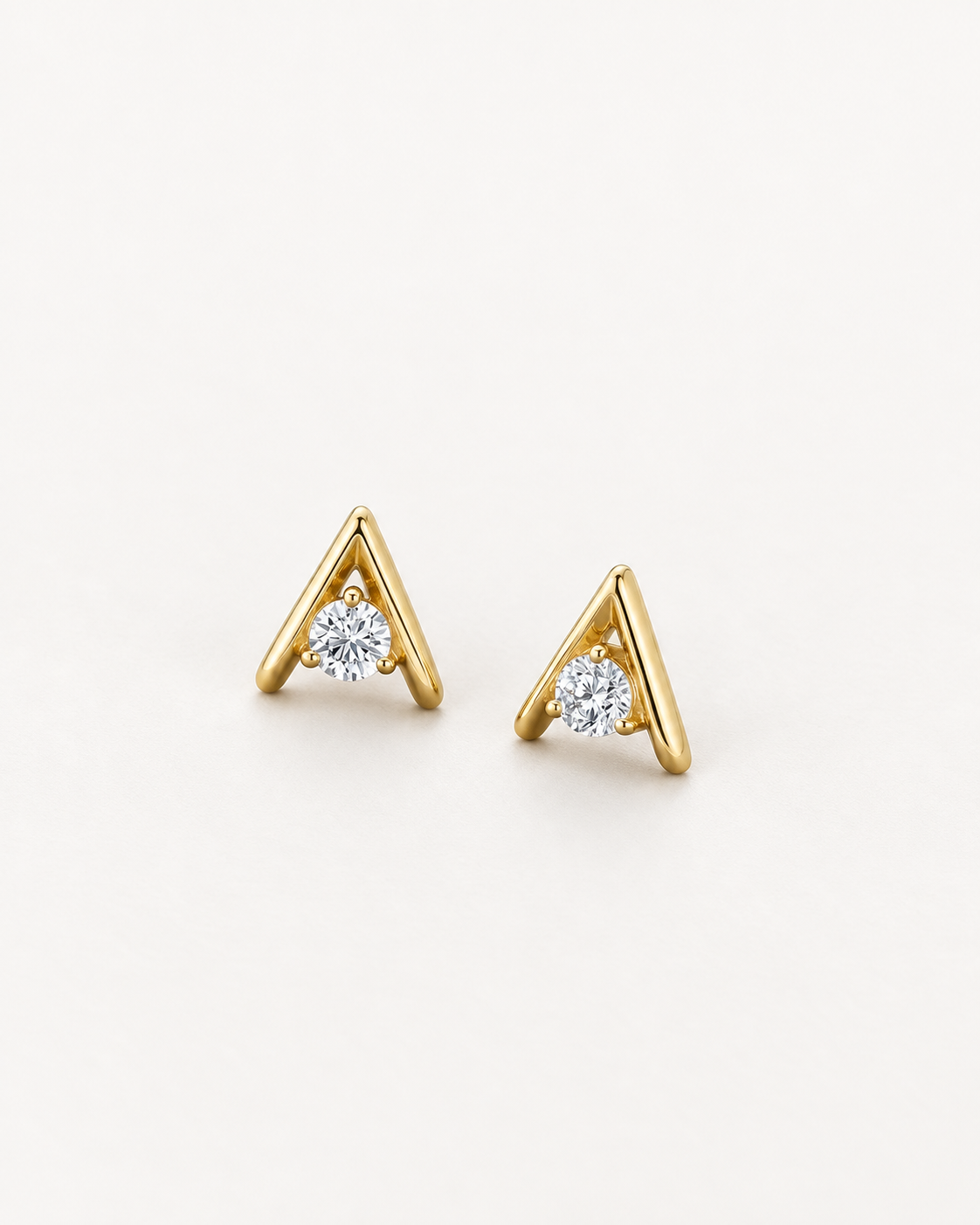 Triangle Solitaire Studs — complete product view