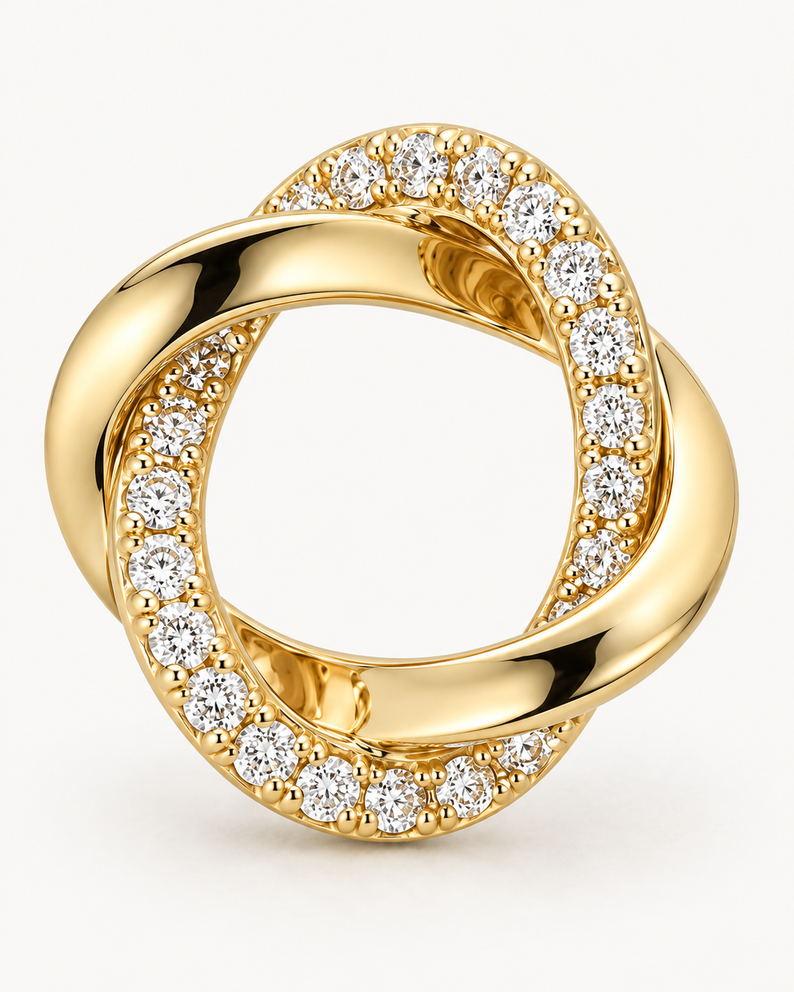 Twisted Circle Studs — construction detail