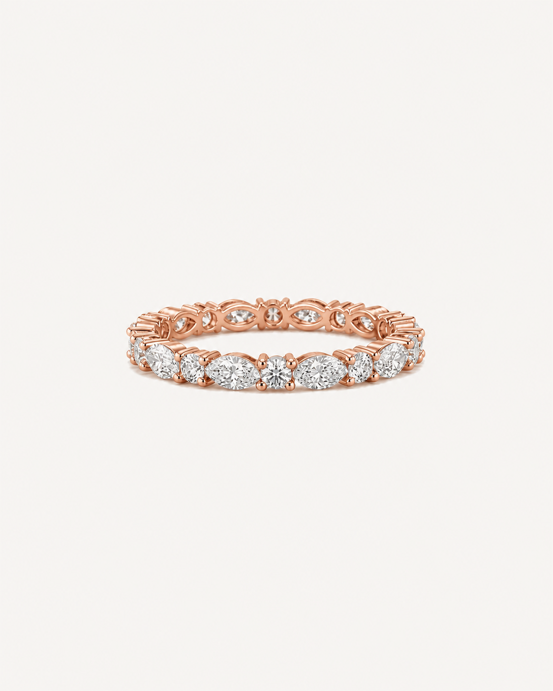 Marquise Eternity Ring - Rose Gold