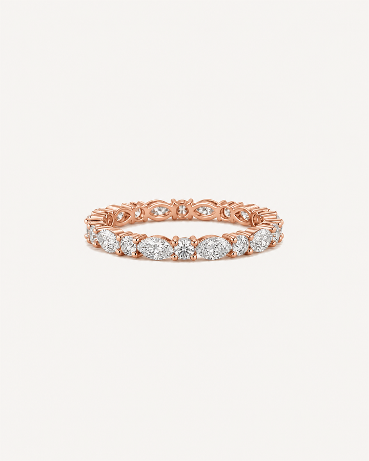 Marquise Eternity Ring - Rose Gold