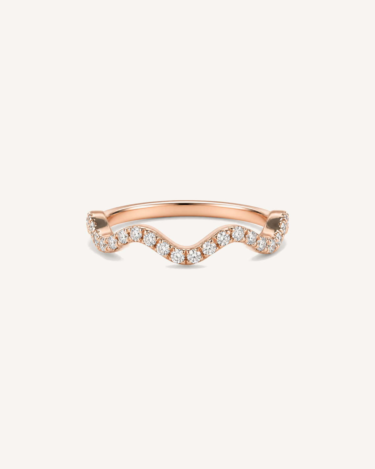 Pavé Wave Ring product image on Oyster Silk background
