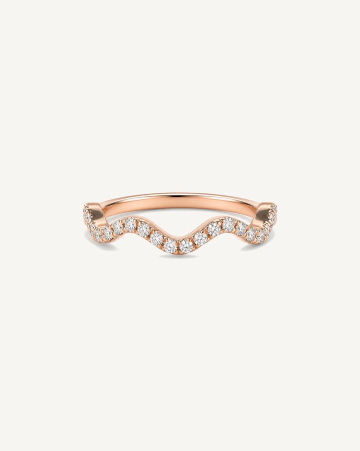 Pavé Wave Ring product image on Oyster Silk background