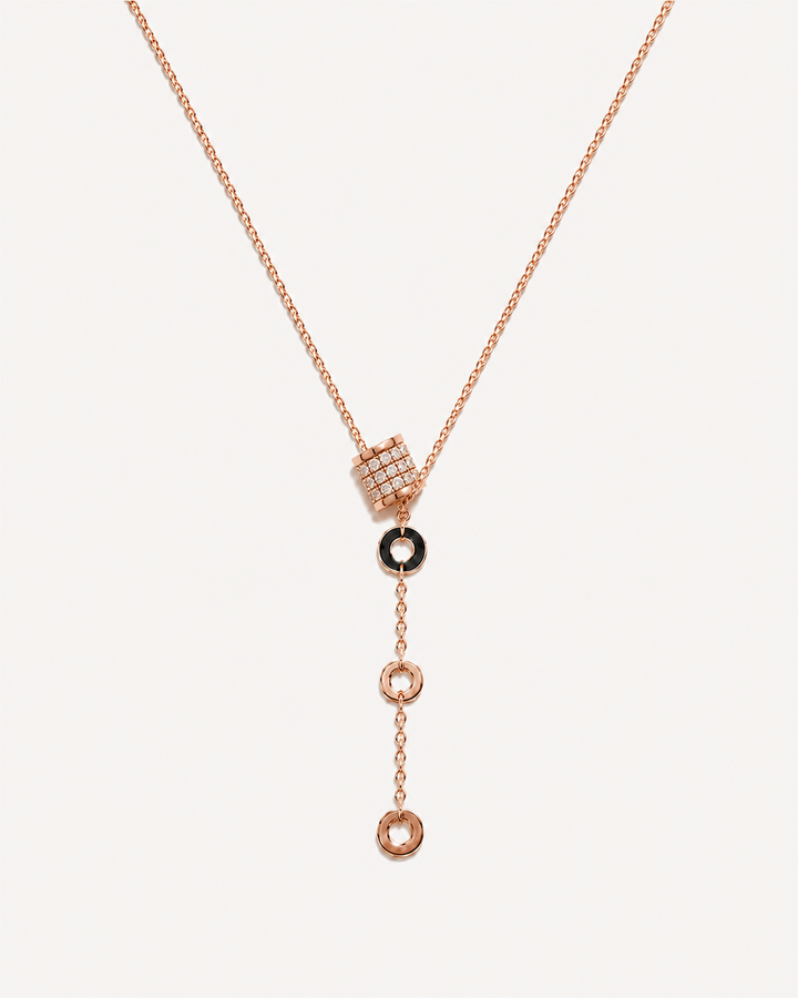 Helix Drop Necklace product image on Oyster Silk background