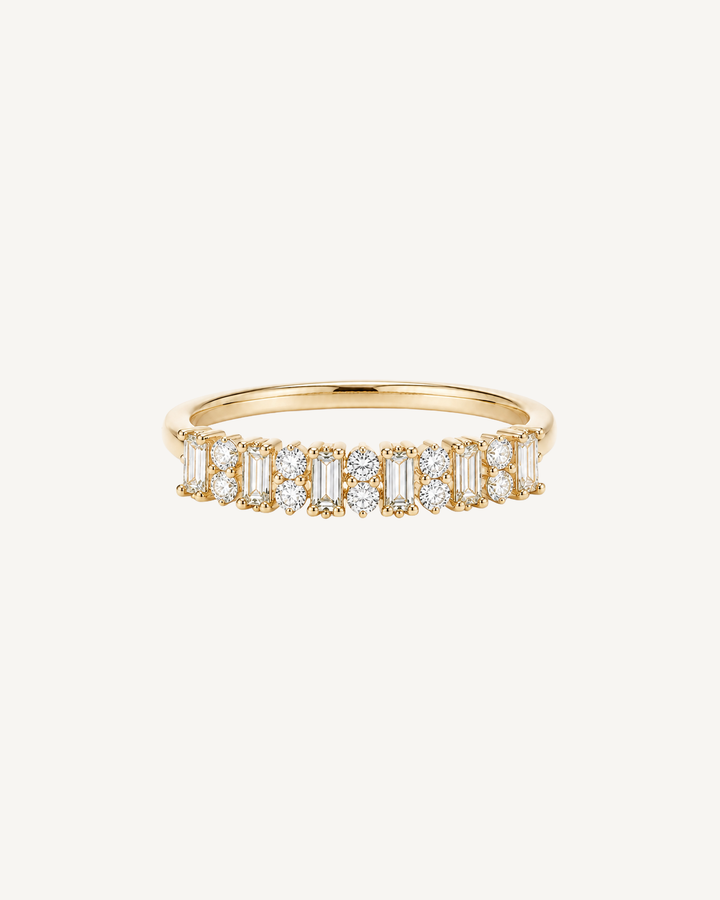 Baguette Row Ring product image on Oyster Silk background