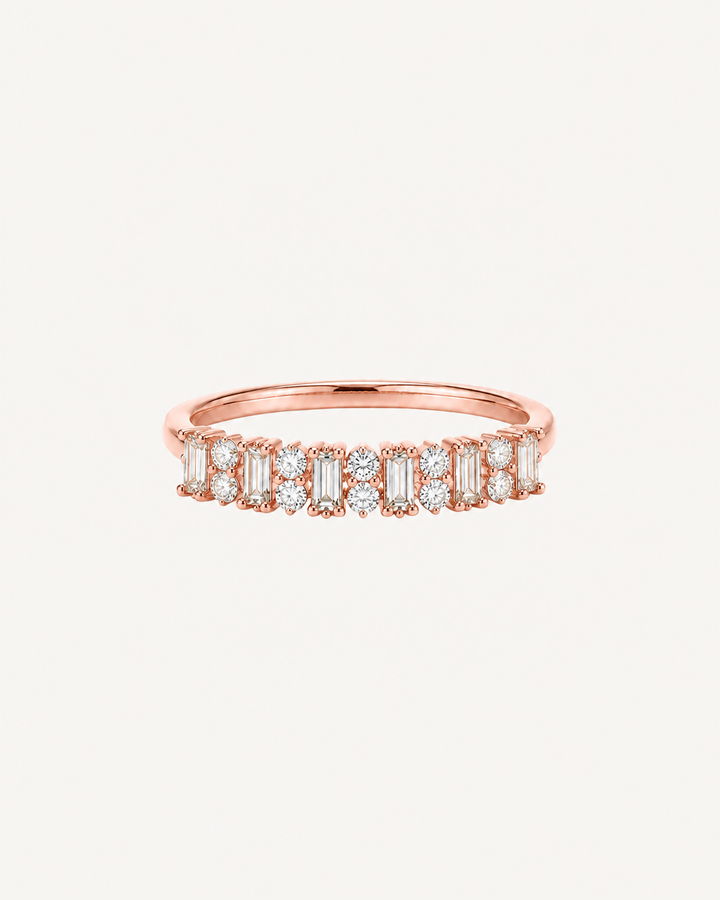Baguette Row Ring - Rose Gold