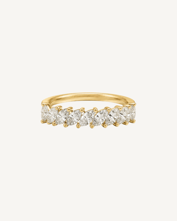 Marquise Row Ring product image on Oyster Silk background