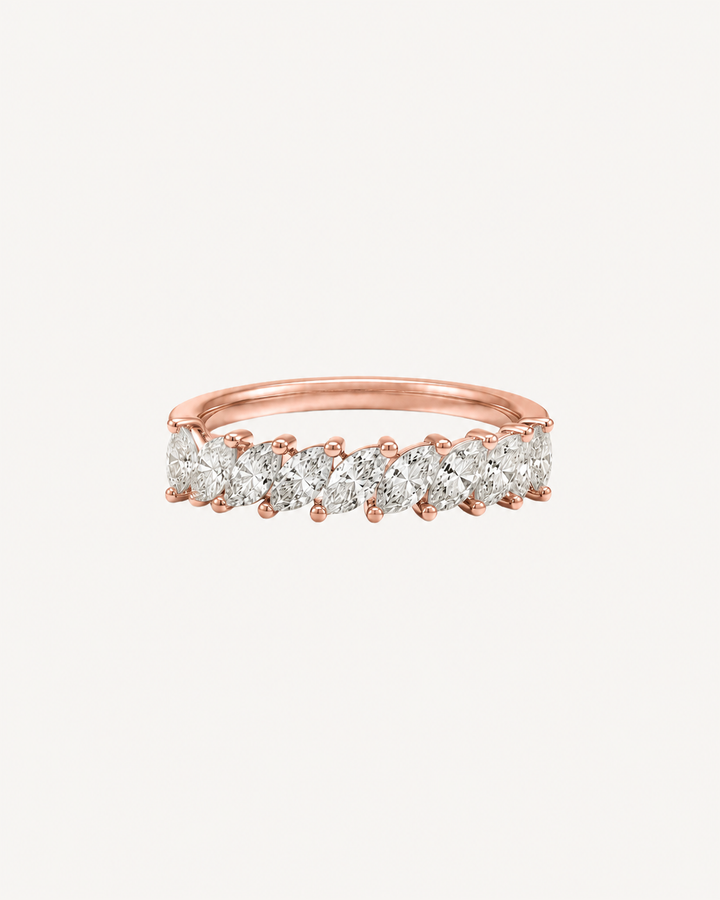 Marquise Row Ring - Rose Gold