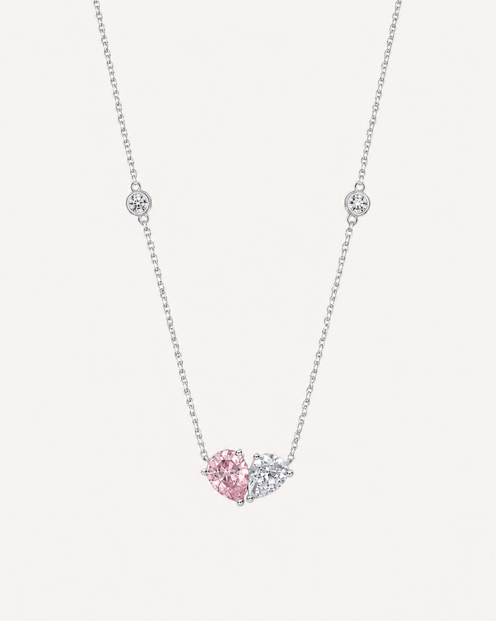 Pink Station Necklace product image on Oyster Silk background