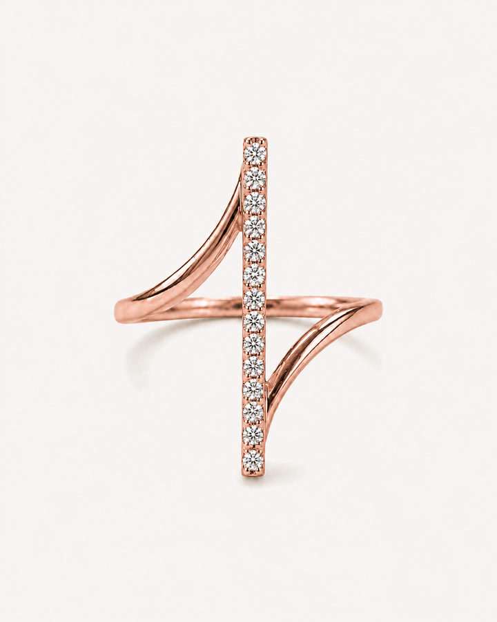 Vertical Bar Ring - Rose Gold