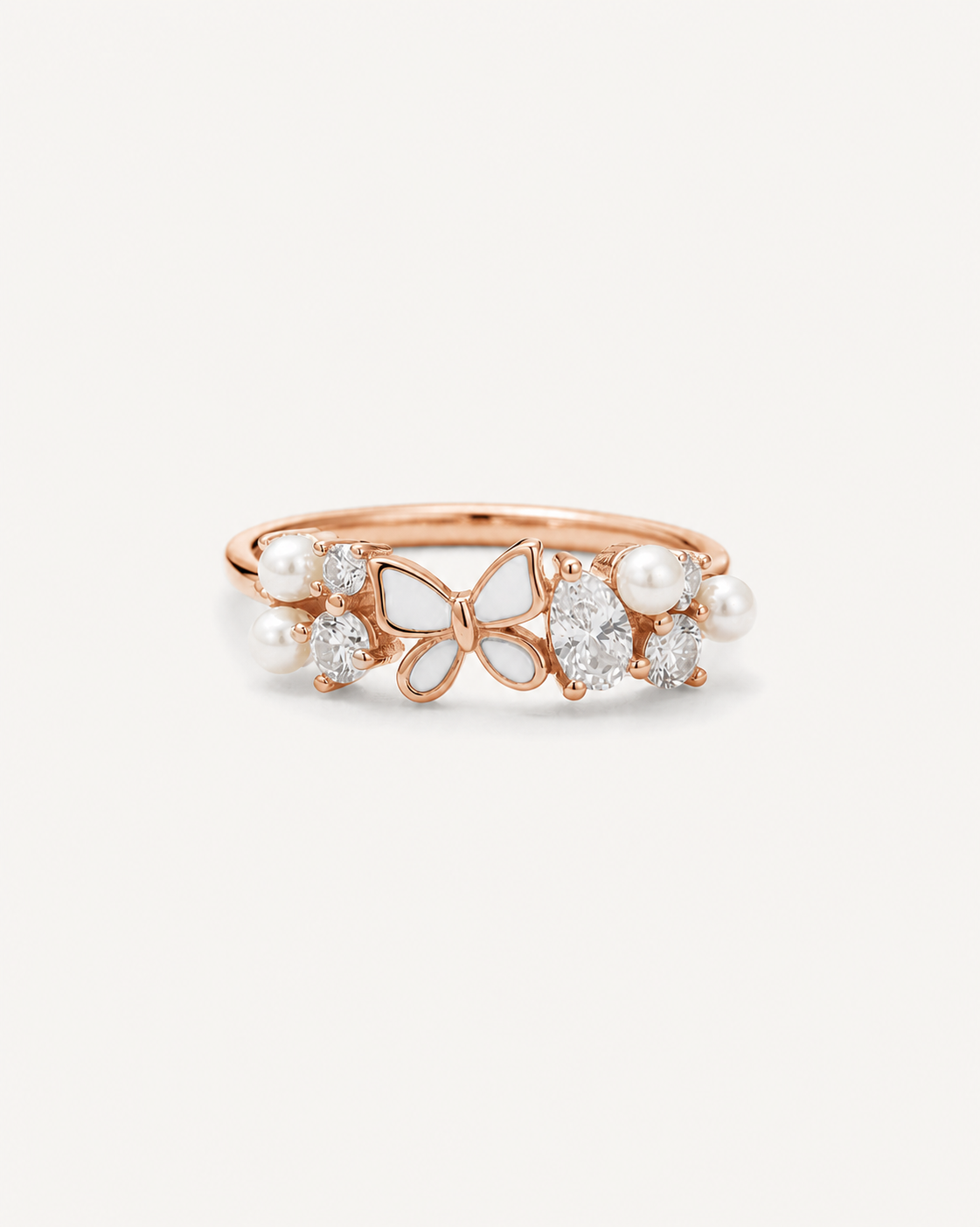 Butterfly Cluster Ring - Rose Gold