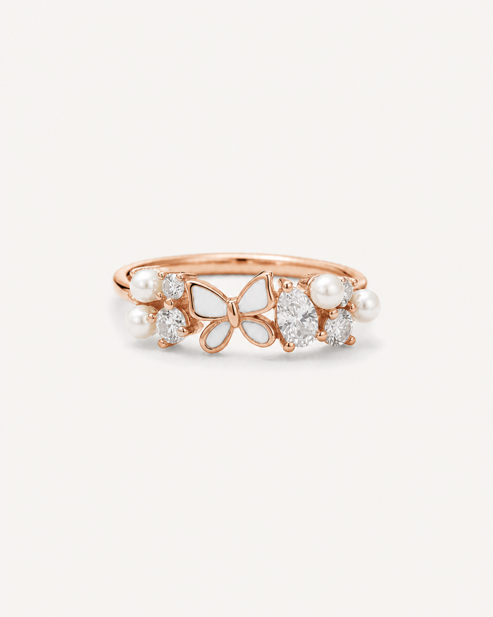 Butterfly Cluster Ring - Rose Gold