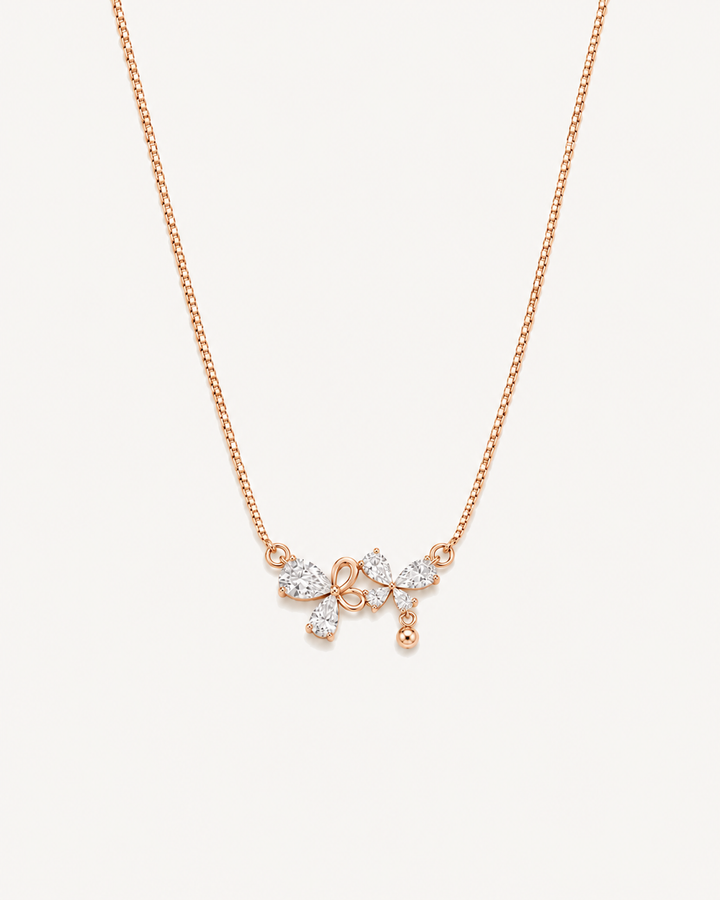 Butterfly Bond Necklace - Rose Gold