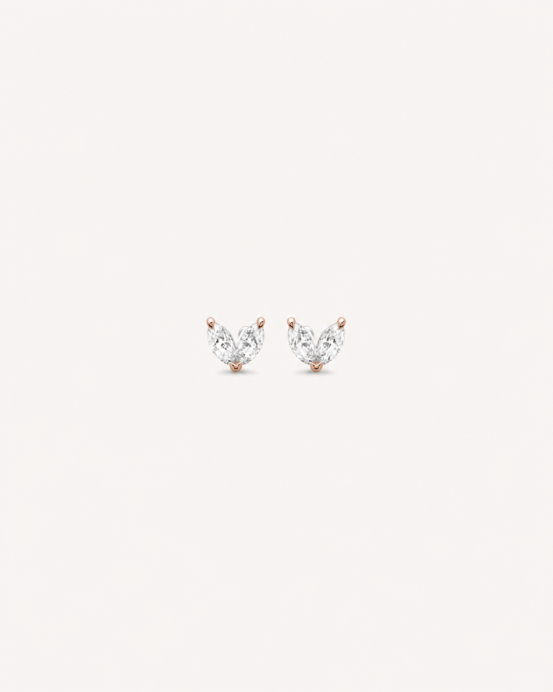 Marquise Wing Studs - Rose Gold