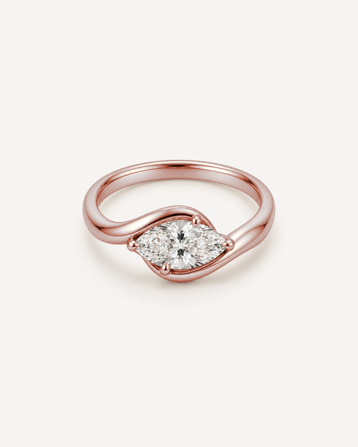 Framed Oval Ring - Rose Gold