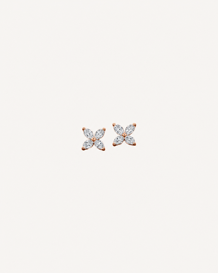 Four-Petal Studs - Rose Gold