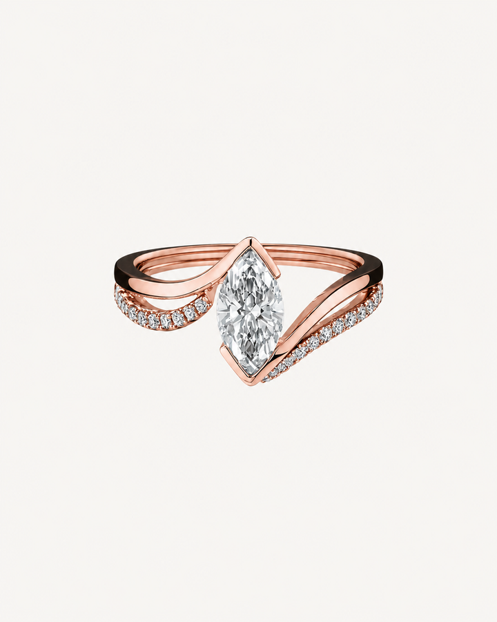 Angular Marquise Ring - Rose Gold