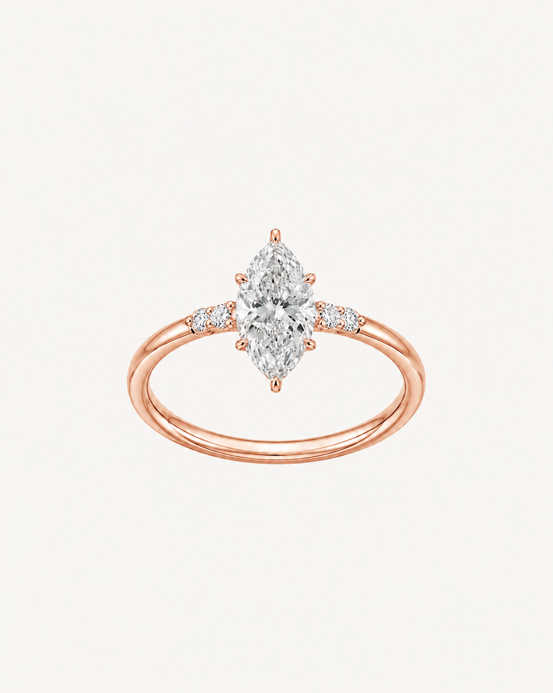Three-Stone Marquise Ring - Rose Gold