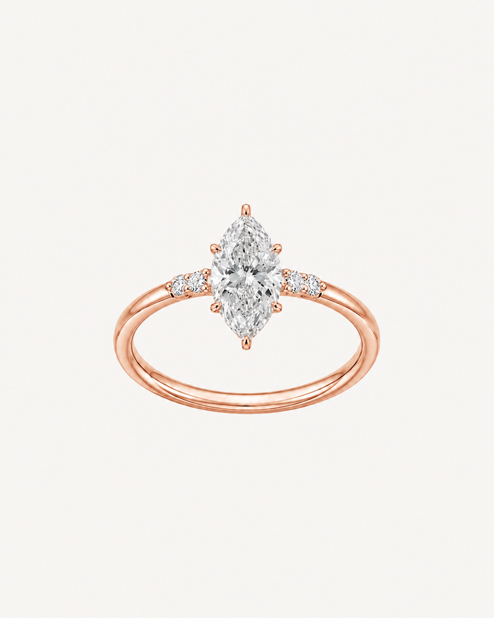 Three-Stone Marquise Ring - Rose Gold