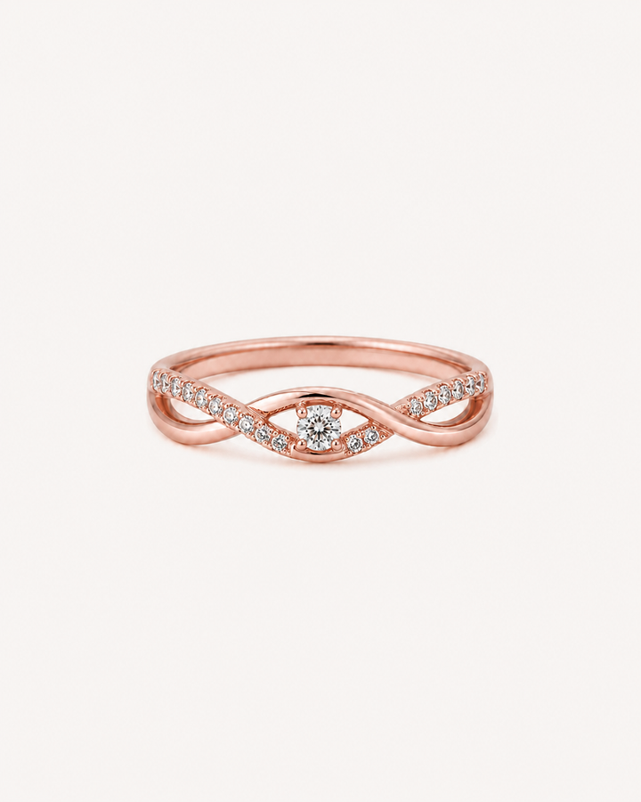 Infinity Marquise Ring - Rose Gold