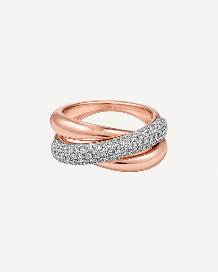 Open Twist Ring - Rose Gold